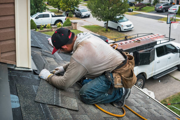 Professional Roofing technician working in Clifton Knolls-Mill Creek, NY